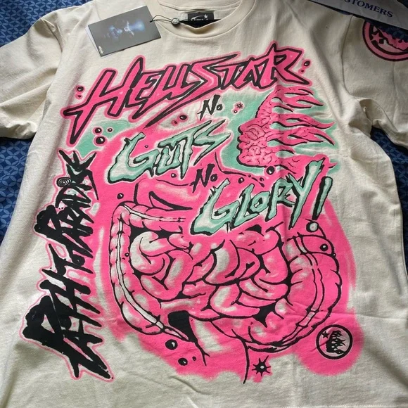 Bold Graphic T-Shirt with Pink and Green Design